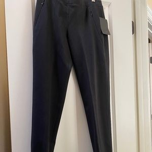 Black pants, perfect for travel, work, pull on, 2 zip front pockets